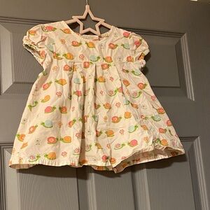 Gymboree Snail Print Kids Dress in Cream and Multicolor 100% cotton 4T